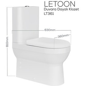 Resim Creavit Letoon Rim-off Thermoplast Yavaş Kapanan Klozet Kapaklı Beyaz Set 