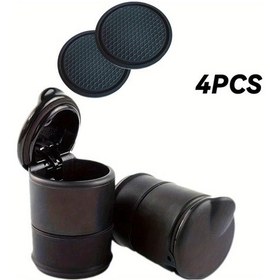 Resim Dashanshop 4 Adet Araç Küllüğü Ve Bardak Altlığı Seti - Dayanıklı Taşınabilir İzole Tasarım 