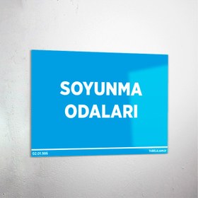 Resim Soyunma Odaları Levhası - 40x60 cm / Kompozit 