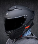 Resim MT Helmets Thunder 4 Sv Solid kask (şeffaf vizörlü) 
