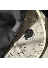 Resim Havlulu Mutfak Önlüğü Panama Örgülü Siyah 