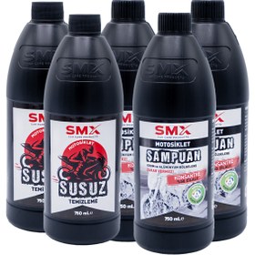 Resim SMX Motosiklet Şampuanı 750 ml 3 Adet +Motosiklet Susuz Temizleme 750 ml 2 Adet ???? 5 Al, 3 Öde! 