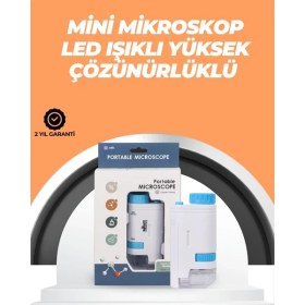 Resim Motto Ticaret Portatif El Mikroskop - LED Işıklı Aynı Anda Net Odaklama 