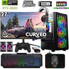 Resim i5-14400F 32 GB 2 TB M.2 NVMe SSD 8 GB RTX4060 27" Free Dos Masaüstü Oyuncu Bilgisayarı 