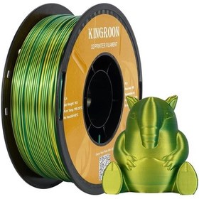 Resim Kingroon Çift Renk Silk Pla Filament - Sarı, Yeşil - 1.75mm - 1kg 