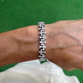 Resim RICH FULL CROSS DIAMOND BRACELET (Gold Plated) 
