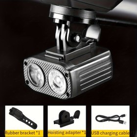 Resim LED Bisiklet Işığı 1 adet - Montaj Braketi ile USB Şarj Edilebilir Ön Bisiklet Işığı, 18650 Lityum Pil, Çoklu Modlar, Yüksek Parlaklık Gece Sürüşü için Uygun Dağ Bisikletleri ve Yol Bisikletleri 