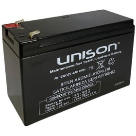 Resim 12V 9 Ah Kuru Bakımsız Akü Unison Marka 
