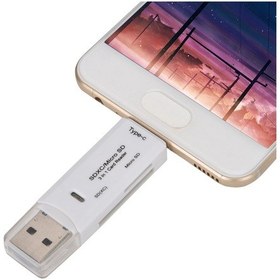 Resim 3'ü 1 Arada Kart Okuyucu Yeni Çok Fonksiyonlu Tip-c Mikro Usb Yüksek Hızlı İletim 