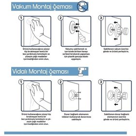 Resim Vakumlu Vantuzlu Tuvalet Kağıtlığı Askısı Paslanmaz Krom 