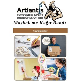 Resim Maskeleme Bandı Kağıt Bant 38 Mm 25 Metre 1 Adet Boya Bantı Maskeleme Kağıt Bant Duvar Yağlı Boya Badana 