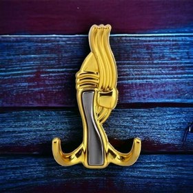 Resim Badem10 Efsane Askı Portmanto Metal Vestiyer Duvar Dolap Elbise Askısı Gold Mobilya Kapı Askılığı Aparatı 