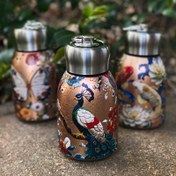 Resim Kelebek/Karp/Peacock Desenli Mini Kalın Karaciğer 304 Paslanmaz Çelik Vakumlu İzoleli Su Şişesi, Taşınabilir Taşıma Döngüsü Seyahat Bardağı, Sızdırmaz, 10oz Kapasite, Açık Hava, Spor Salonu, Ofis İçin İdeal, Mükemmel Tatil Hediyesi 