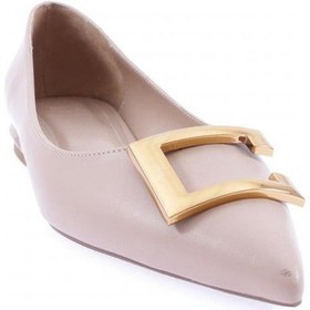 Resim Dgn 2033-23y Kadin Sivri Burun Ters C Tokali Babet 2033-2125-R0152 Bej 