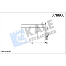Resim Kale Mtxdpn Klima Kondenseri Fiesta-Fusion 1.4d - Benzinli 02-12 Al-Al 580X361X16 