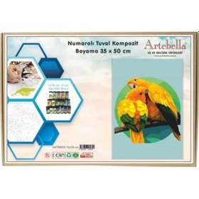 Resim Artebella Numaralı Tuval Kompozit Boyama Antb0010 "Papağan" 35X50 