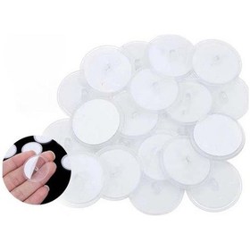 Resim 20 Adet Şeffaf Yuvarlak 3 Cm Çaplı Güçlü Disk Yapışkanlar 5250 Diğer 