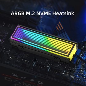 Resim TEUCER NVMe M.2 SSD Soğutucu - RGB Senkronizasyon RGBF/P//N/A, Pasif Soğutma Sistemi PCIe M.2 2280 SSD'ler için (Aura Senkronizasyon Anakartlarına Uyumlu, PCIe Yuva Kurulumu) - PCIe Genişletme Kartı Tipi Soğutucu 