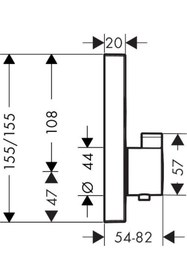 Resim Hansgrohe Showerselect Termostatik Duş Bataryası Mat Bronz 