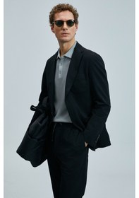 Resim Lufian Asel Spor Erkek Blazer Ceket Slim Fit Siyah Siyah 111140170100100 Siyah 