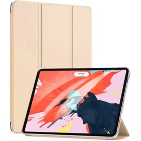 Resim Microsonic Apple iPad Pro 12.9'' 2018 (A1876-A2014-A1895-A1983) Smart Case ve arka Kılıf Gold 