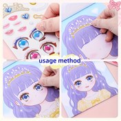 Resim Moda Bebek Tasarımlı DIY Yüz Sticker Kitabı - Yeniden Kullanılabilir Stickerlar ile Yaratıcı Eğlence, Güzellik Yüz Sanatı ve Etkileşimli Aktiviteler için Giydirme Oyun Seti - Parti İkramları veya Hediyeler için Mükemmel 