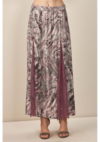 Resim Guitar Kloş Gri Desenli Etek Gri 