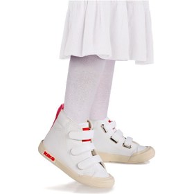 Resim Kiko Kids Garf Günlük Cırtlı Kız Çocuk Bot Ayakkabı Beyaz - Pudra Beyaz - Pudra 