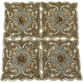 Resim Zehra Abla Halı Otantik El İşi Kum Boncuklu İnce Masa Sehpa Fiskos Örtüsü 5969 