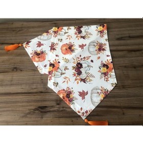 Resim Çiçekli Balkabağı Desenli Runner Çok Renkli 