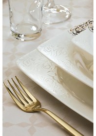 Resim Emsan Fine Bone Fiore Gold 61 Parça 12 Kişilik Yemek Takımı 