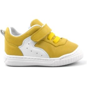 Resim Rakerplus Hakiki Deri Sarı Cırtlı Lastikli Bebek Sneaker Sarı 