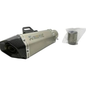 Resim Matrix Akrapoviç Modifye Egzoz Gri Karpon 