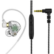 Resim Qkz Sk3 3.5 MM Kablolu Çift Sürücü Kulaklık Stereo Bas Sporcu Koşu Kulaklık Hıfı Monitör Kulakiçi Mic Ile Handsfree 