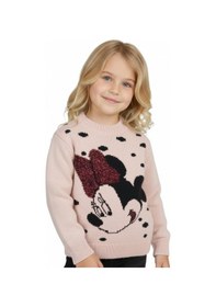 Resim Minnie Kız Çocuk Kazak Pembe 