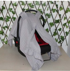 Resim Pamuk Müslin Kumaş Puset Örtüsü Çıt Çıt Ve Fırfır Desenli Gri Puset Örtüsü Açık Gri 