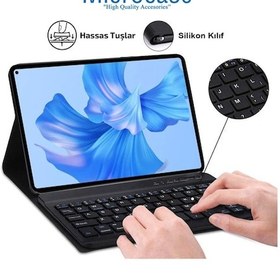 Resim Honor Uyumlu Pad X8 Lite Bluetooth Klavye Ve Mouse + Standlı Kılıf -bkk6 