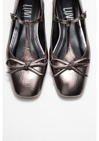 Resim Luvishoes Luvi Shoes Lorena Platin Fiyonklu Kadın Babet Ayakkabı Platın 