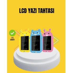 Resim Datatek Tek Tuşla Silinebilir LCD Yazı Tableti | Çocuklar Için Eğitim Tableti 