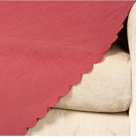 Resim Gül Rengi Dokuma Kadife Şönil Düz Kumaş Çift Taraflı Koltuk Şalı 