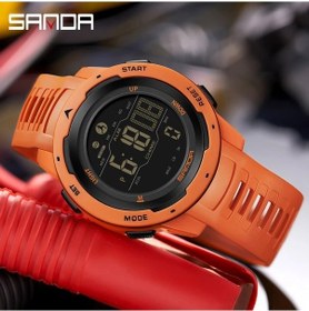 Resim Oldfriend Sanda Erkek Spor Saati 50m Su Geçirmez Adım Kalori Sayar Turuncu Diğer 