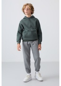 Resim Tommylife Standart Fit Basic 2li Paket Parlament-gri Melanj Erkek Çocuk Eşofman Alt - 11225 Gri Melanj - Lacivert 