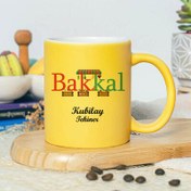 Resim İsme Özel Bakkal Sarı Kupa Bardak 