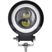 Resim Motosiklet Farları 3 Inç 30 W Yuvarlak Melek Gözler Led Lens Spot Sis Lambası Işın Motosiklet Aksesuarları Sürüş Çalışma Işığı 1 Piece 