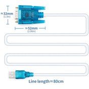 Resim Robizstore-Kablolu Usb To Rs232 Çevirici Ch340 Erkek Db91 Mbps Com Port 