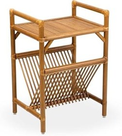 Resim Bambu Sehpalı Gazetelik – Bal Rengi – El Yapımı Dekoratif Sehpalı Gazetelik 