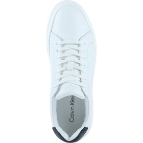 Resim Calvin Klein Chunky Cupsole Erkek Beyaz Deri Ayakkabı (YM0YM01344-01W) 