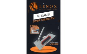 Resim Lenox Tools Mekanik Zımba Tabancası 4–8 mm Güçlü El Zımbası Ahşap Kumaş Karton Uyumlu 