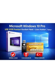 Resim Microsoft Windows 10 Pro USB 32GB Premium Kurulum Paketi + Lisans Anahtarı | Türkçe 