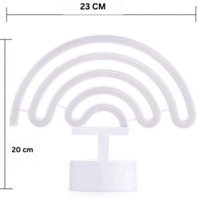 Resim MOBGİFT Gökkuşağı Tasarımlı Neon Led Masa Ve Gece Lambası 